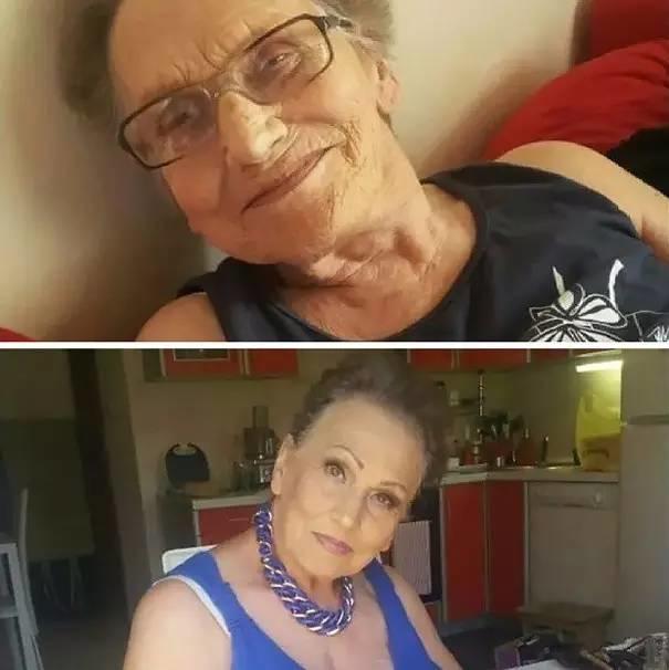 80歲老奶奶讓孫女幫她化了個(gè)妝，沒(méi)想到居然成了網(wǎng)紅！