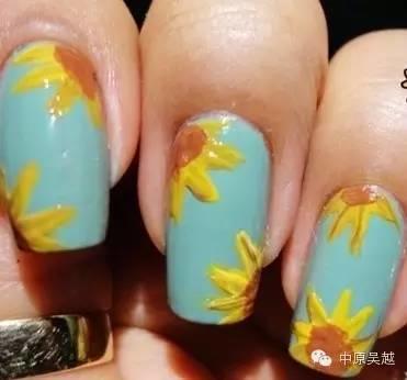 【吳越學(xué)?！看阂獍蝗? 花朵美甲圖片最動人